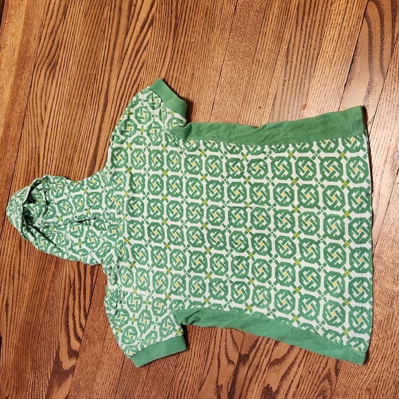 Vintage Juicy Couture  Green Print Short Sleeve Hoodie Terry Cloth XS-S - Picture 6 of 6